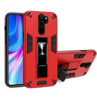For Xiaomi Redmi Note 8 Pro 2 in 1 PC + TPU Shockproof Protective Case with Invisible Holder(Red)