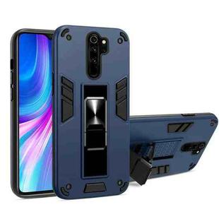 For Xiaomi Redmi Note 8 Pro 2 in 1 PC + TPU Shockproof Protective Case with Invisible Holder(Royal Blue)