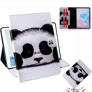 For Galaxy Tab S6 T860 / T865 3D Colored Drawing Horizontal Flip Leather Case with Holder & Card Slots & Wallet(Panda)