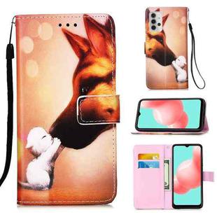 For Samsung Galaxy A32 5G 3D Painting Horizontal Flip Leather Case with Holder & Card Slot & Lanyard(Hound)