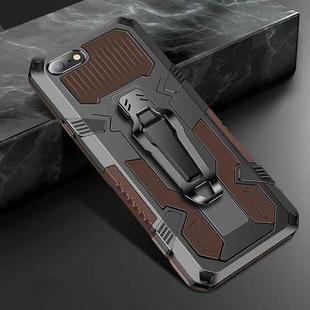 For Xiaomi Redmi 6A Armor Warrior Shockproof PC + TPU Protective Case(Coffee)