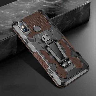 For Xiaomi Redmi Note 6 Armor Warrior Shockproof PC + TPU Protective Case(Coffee)