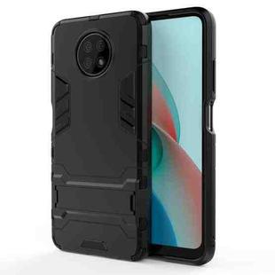 For Xiaomi Redmi Note 9 5G PC + TPU Shockproof Protective Case with Holder(Black)