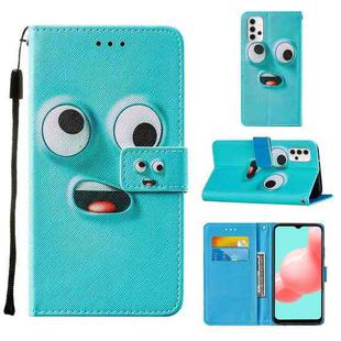 For Samsung Galaxy A32 5G Cross Texture Painting Pattern Horizontal Flip Leather Case with Holder & Card Slots & Wallet & Lanyard(Big-eye Monster)