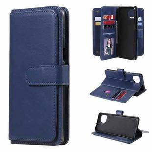 For Motorola Moto G 5G Plus Multifunctional Magnetic Copper Buckle Horizontal Flip Solid Color Leather Case with 10 Card Slots & Wallet & Holder & Photo Frame(Dark Blue)