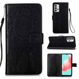 For Samsung Galaxy A32 5G Dream Catcher Printing Horizontal Flip Leather Case with Holder & Card Slots & Wallet & Lanyard(Black)