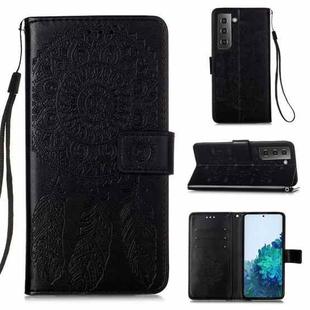 For Samsung Galaxy S21+ 5G Dream Catcher Printing Horizontal Flip Leather Case with Holder & Card Slots & Wallet & Lanyard(Black)