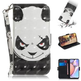 For Galaxy A10s 3D Colored Drawing Horizontal Flip Leather Case with Holder & Card Slot & Wallet & Lanyard(Angry Bear)