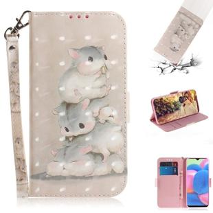 For Galaxy A50s 3D Colored Drawing Horizontal Flip Leather Case with Holder & Card Slot & Wallet & Lanyard(Squirrels)