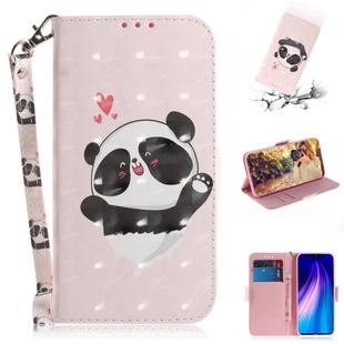 For Xiaomi Redmi Note 8 3D Colored Drawing Horizontal Flip Leather Case with Holder & Card Slot & Wallet & Lanyard(Love Bear)