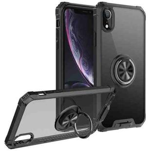 Armor Ring PC + TPU Magnetic Shockproof Protective Case For iPhone XR(Black)
