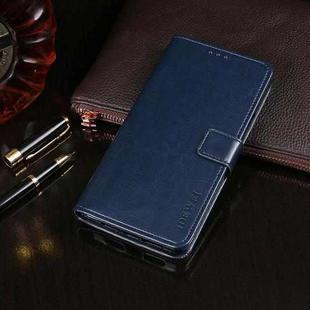 For Meizu M10 idewei Crazy Horse Texture Horizontal Flip Leather Case with Holder & Card Slots & Wallet(Dark Blue)