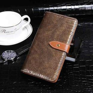 For Fujitsu Arrows RX idewei Crocodile Texture Horizontal Flip Leather Case with Holder & Card Slots & Wallet(Ebony Gold)