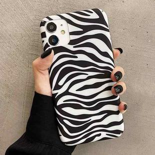 For iPhone 12 mini Water Stick Style Hard Protective Case (Zebra Texture)