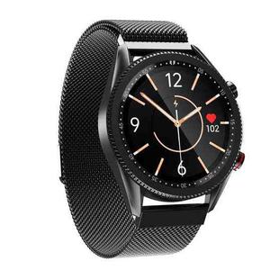 M98 1.28 inch IPS Color Screen IP67 Waterproof Smart Watch, Support Sleep Monitor / Heart Rate Monitor / Bluetooth Call, Style:Steel Strap(Black)
