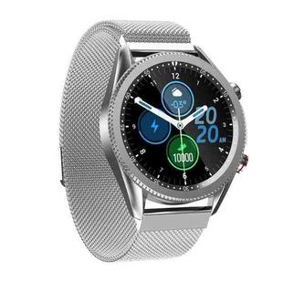 M98 1.28 inch IPS Color Screen IP67 Waterproof Smart Watch, Support Sleep Monitor / Heart Rate Monitor / Bluetooth Call, Style:Steel Strap(Silver)