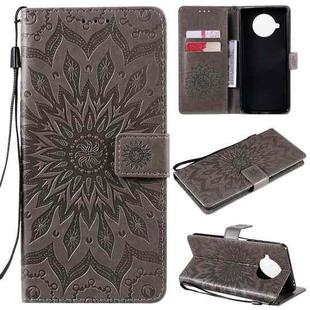 For Xiaomi Mi 10T Lite 5G Sun Embossing Pattern Horizontal Flip Leather Case with Card Slot & Holder & Wallet & Lanyard(Grey)