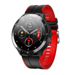 MT16 1.28 inch TFT Color Screen IP67 Waterproof Smart Watch, Support Sleep Monitor / Body Temperature Monitor / Bluetooth Call, Style:Silicone Strap(Red)