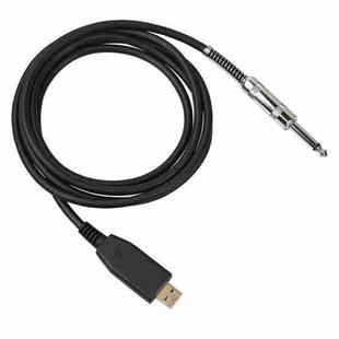 US48S USB to 6.35mm Electric Guitar Recording Cable, Cable Length:3m