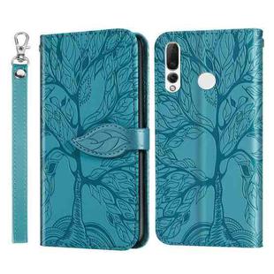 For Huawei P smart Z Life of Tree Embossing Pattern Horizontal Flip Leather Case with Holder & Card Slot & Wallet & Photo Frame & Lanyard(Blue)