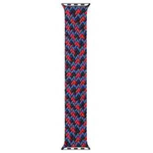 Mixed Color Nylon Braided Single Loop Watch Band For Apple Watch Series 8&7 41mm / SE 2&6&SE&5&4 40mm / 3&2&1 38mm, Size:S(Red Camouflage)