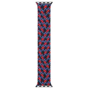 Mixed Color Nylon Braided Single Loop Watch Band For Apple Watch Series 8&7 41mm / SE 2&6&SE&5&4 40mm / 3&2&1 38mm, Size:M(Red Camouflage)