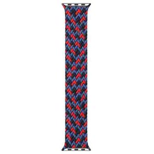 Mixed Color Nylon Braided Single Loop Watch Band For Apple Watch Series 8&7 41mm / SE 2&6&SE&5&4 40mm / 3&2&1 38mm, Size:L(Red Camouflage)