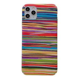 Water Stick Style Hard Protective Cas For iPhone 12 Pro Max(Rainbow Stripes)