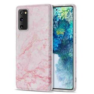 For Samsung Galaxy S20 FE TPU Glossy Marble Pattern IMD Protective Case(Light Pink)