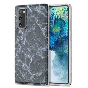 For Samsung Galaxy S20 FE TPU Glossy Marble Pattern IMD Protective Case(Dark Grey)