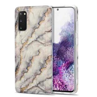 For Samsung Galaxy S20 TPU Gilt Marble Pattern Protective Case(Grey)