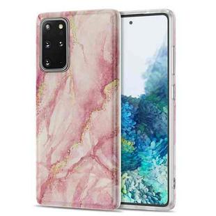 For Samsung Galaxy S20+ TPU Gilt Marble Pattern Protective Case(Pink)
