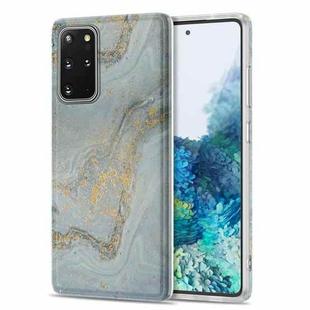 For Samsung Galaxy S20+ TPU Gilt Marble Pattern Protective Case(Light Blue)
