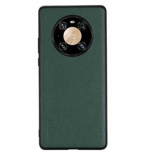For Huawei Mate 40 Pro GEBEI Full-coverage Shockproof Leather Protective Case(Dark Green)