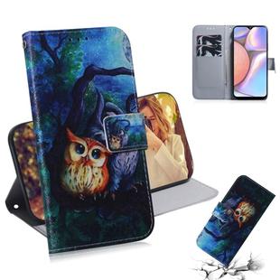For Galaxy A10s Painting Pattern Coloured Drawing Horizontal Flip Leather Case with Holder & Card Slots & Wallet(Oil Painting Owl)