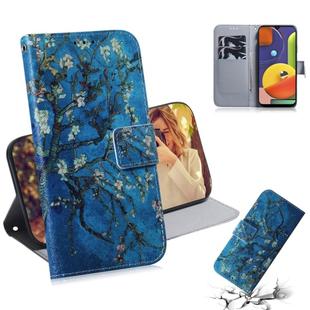 For Galaxy A50s Painting Pattern Coloured Drawing Horizontal Flip Leather Case with Holder & Card Slots & Wallet(Apricot Flower)