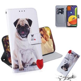 For Galaxy A50s Painting Pattern Coloured Drawing Horizontal Flip Leather Case with Holder & Card Slots & Wallet(Pug)