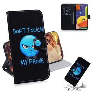 For Galaxy A50s Painting Pattern Coloured Drawing Horizontal Flip Leather Case with Holder & Card Slots & Wallet(Anger)