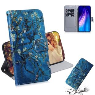 For Xiaomi Redmi Note 8 Painting Pattern Coloured Drawing Horizontal Flip Leather Case with Holder & Card Slots & Wallet(Apricot Flower)