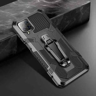 For Samsung Galaxy A12 Armor Warrior Shockproof PC + TPU Protective Case(Black)