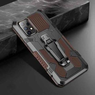 For Samsung Galaxy A52 5G Armor Warrior Shockproof PC + TPU Protective Case(Coffee)