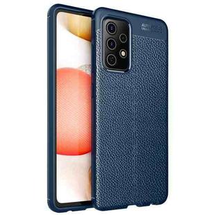 For Samsung Galaxy A72 5G / 4G Litchi Texture TPU Shockproof Case(Blue)