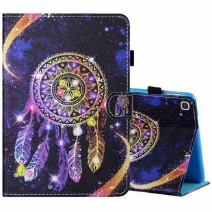 For Samsung Galaxy Tab A 10.1 (2019) T510 / T515 Sewing Thread Horizontal Painted Flat Leather Case with Pen Cover & Anti Skid Strip & Card Slot & Holder(Starry Sky Wind Chimes)