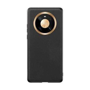For Huawei Mate 40 ROCK Full Coverage Shockproof PC+TPU+PU Protective Case(Black)
