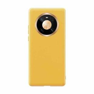 For Huawei Mate 40 Pro ROCK Full Coverage Shockproof PC+TPU+PU Protective Case(Apricot)