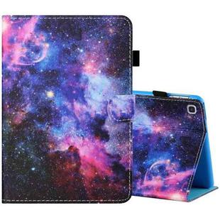 For Samsung Galaxy Tab S6 Lite SM-P610 / 615 Sewing Thread Horizontal Painted Flat Leather Case with Pen Cover & Anti Skid Strip & Card Slot & Holder & Sleep / Wake-up Function(Starry Sky)