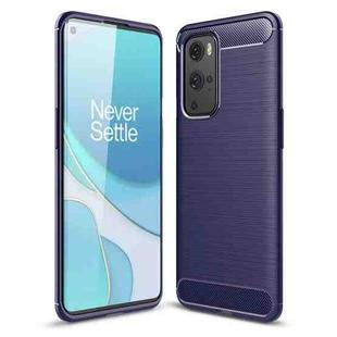 For OnePlus 9 Pro Brushed Texture Carbon Fiber TPU Case(Navy Blue)