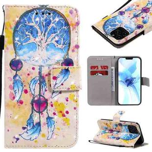 For iPhone 12 / 12 Pro 3D Painting Horizontal Flip Leather Case with Holder & Card Slot & Lanyard(Wind Chimes)