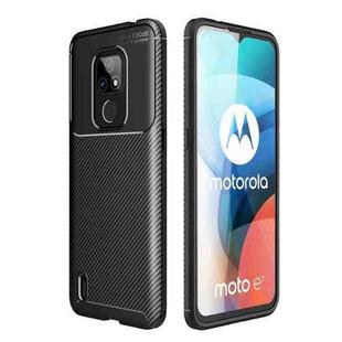 For Motorola Moto E7 (2020) Carbon Fiber Texture Shockproof TPU Case(Black)