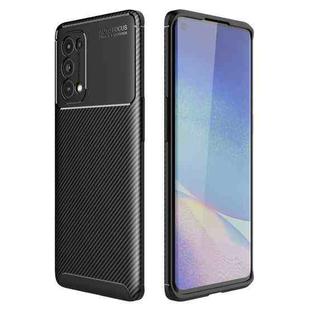 For OPPO Reno5 Pro 5G Carbon Fiber Texture Shockproof TPU Case(Black)